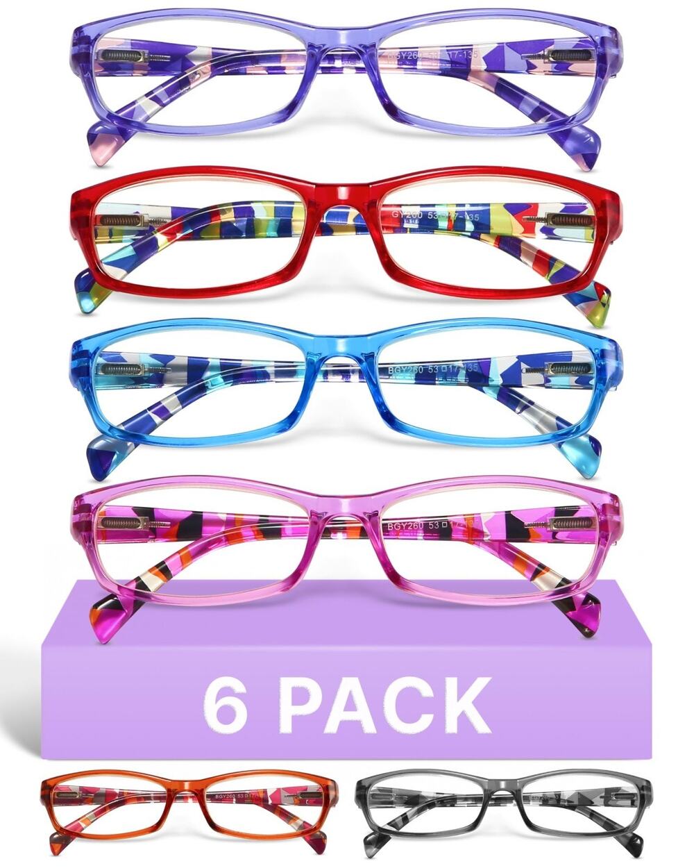 Gaoye BRAND NEW Reading Glasses for Women 1.0 Power Pair Colorful Free Ship
